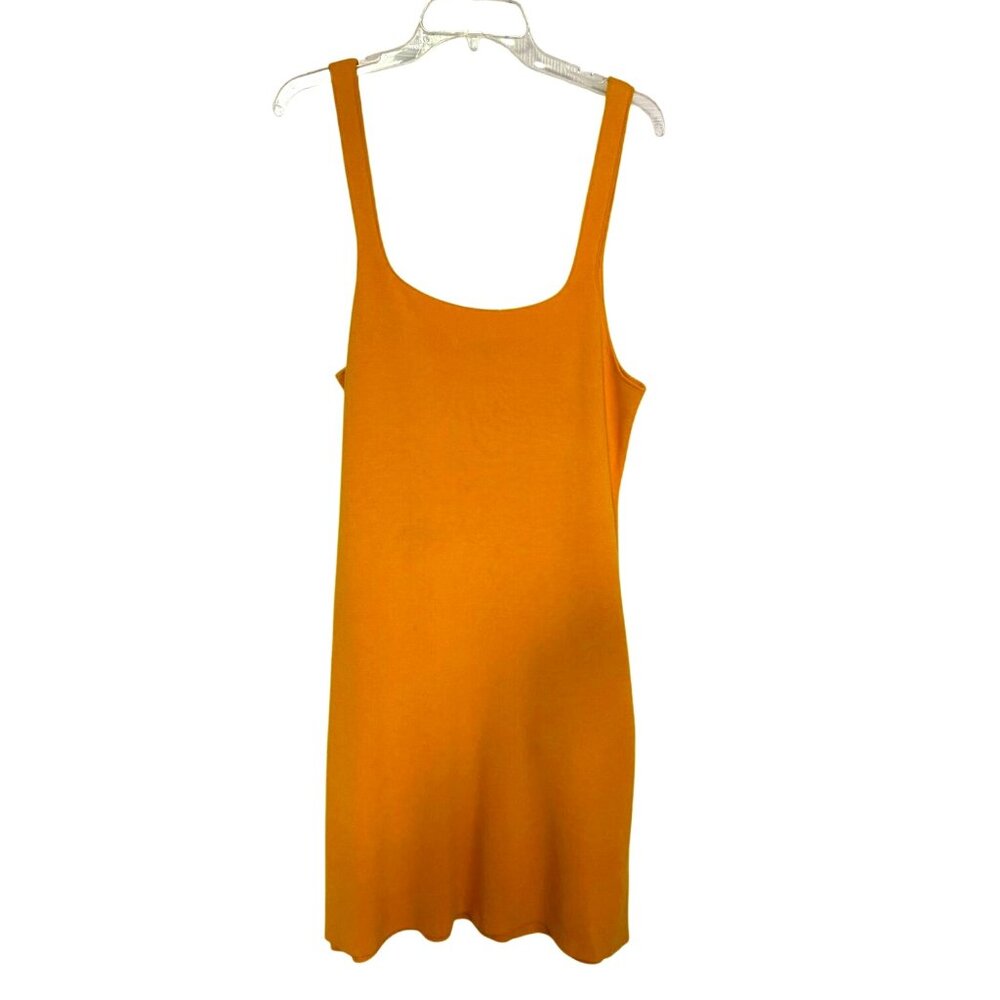 J. Crew XL Mustard Yellow Knit Tank Dress Sleeveless Midi Academia Romantic